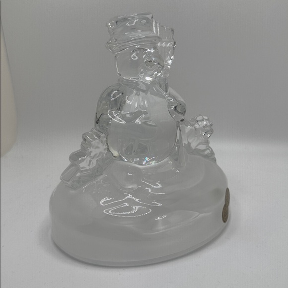 Vintage Crystal Snowman Figurine – Christal d’Arques France, 1980s - Picture 3 of 4